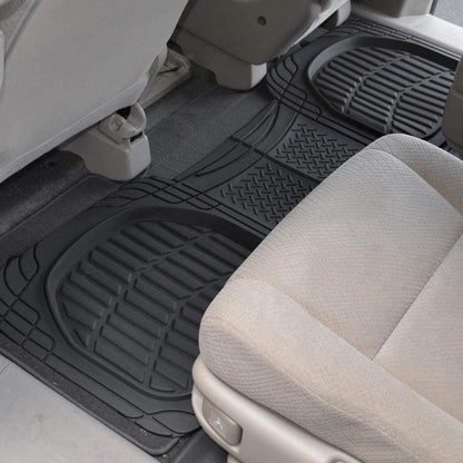 MotorTrend PRO920 Deep Dish Rear Floor Matts - Heavy Duty, All Weather, Trimm to Fit