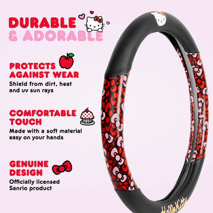 Carbella Sanrio Hello Kitty Bows Lenkradabdeckung (Fits 14.5' - 15')