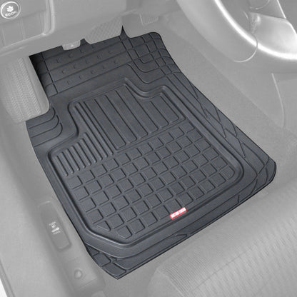MotorTrend 4-Piece FlexTough Deep Dish Hybrid Groove Vorderbodenmatten und Hinterbodenmatten - Heavy Duty, All Weather, Trimmen Sie, um zu passen