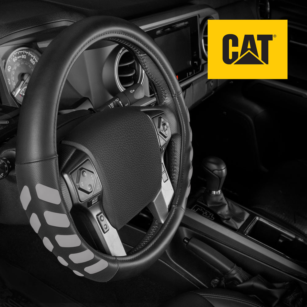 CAT UltraSport Faux Leather Steering Wheel Abdeckung für Wohnmobile, Semi-Trucks, LKW und Big Rigs L (15,5' - 16,5')
