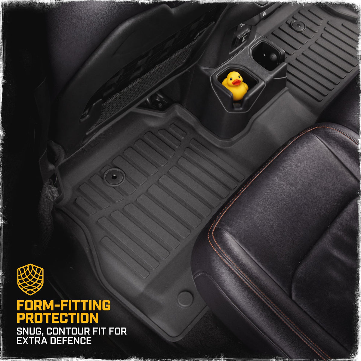 Cat® JustFitTM 3D-Bodenmatten für Jeep Gladiator (JL) 2020-2026, All Weather Custom Fit Jeep Gladiator Bodeneinkleidungen mit erweitertem Abdeckungsdesign, Jeep Gladiator Autobodenmatten (Full Set Front & Rear)