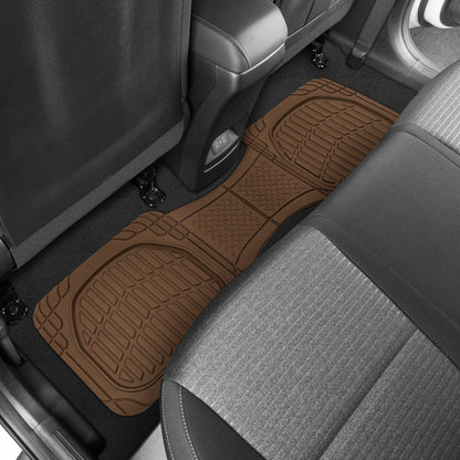 MotorTrend 3-Piece FlexTough Deep Dish Vorderbodenmatten und Hinterbodenmatte - Heavy Duty, All Weather, Trimmen Sie, um zu passen