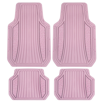 Hello Kitty Car Mats 4pc Bodenmatten für Autos Trucks SUVs Pink Car Bodenmatten für Damen Männer Zubehör Gummi Heavy Duty Niedlich niedlich, immer vorne hinten Hallo Kitty Car Zubehör Pink / Pink