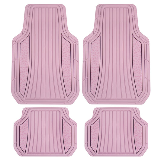 Hello Kitty Car Mats 4pc Bodenmatten für Autos Trucks SUVs Pink Car Bodenmatten für Damen Männer Zubehör Gummi Heavy Duty Niedlich niedlich, immer vorne hinten Hallo Kitty Car Zubehör Pink / Pink