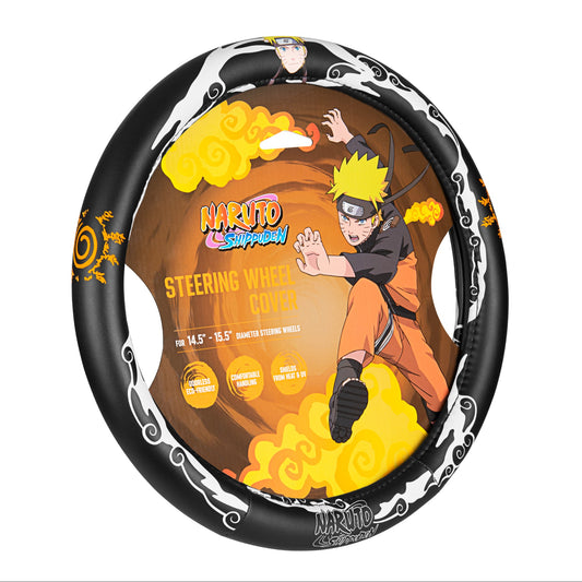 Naruto Shippuden Car Lenkrad Abdeckung, 15 Zoll Anime Lenkrad Abdeckung, gepolsterte Soft Comfortable Cover Anime Car Zubehör für Männer Frauen, Kirigakure