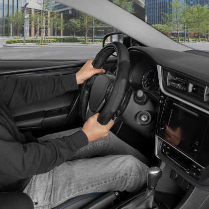 MotorTrend GripDrive Carbonfaser weben Ergonomic Grip Lenkrad Abdeckung (Fits 14.5' - 15.5')