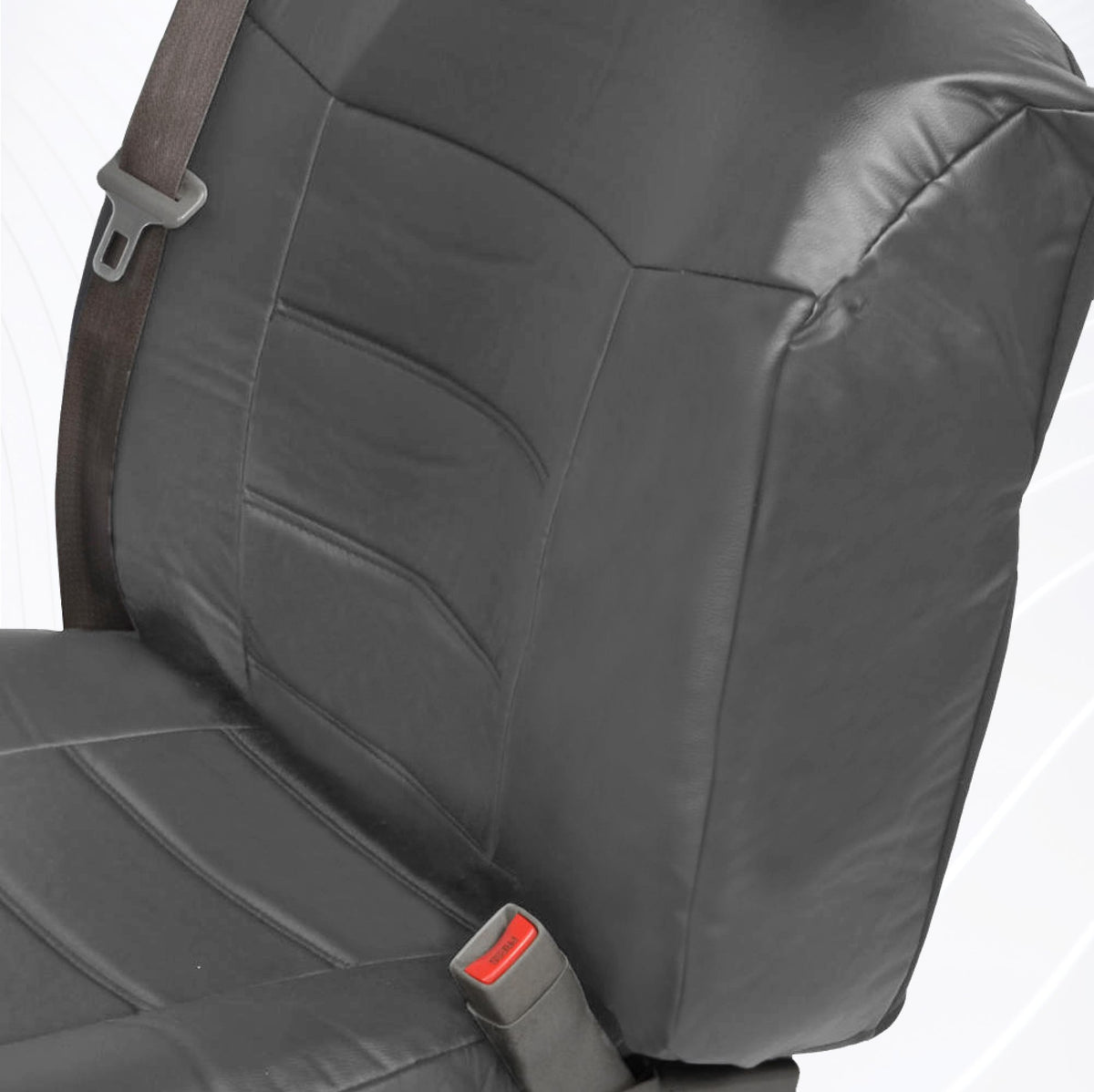 BDK 2-Pack Premium Faux Leder Vordersitze mit integrierten Sicherheitsgurtabdeckungen