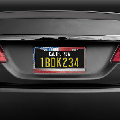Rostbeständiges verchromtes Die-Cast-Edelmetall-Lizenzplattenrahmen / -halter Universalgröße - Blank Metal Design (Paket von 2)