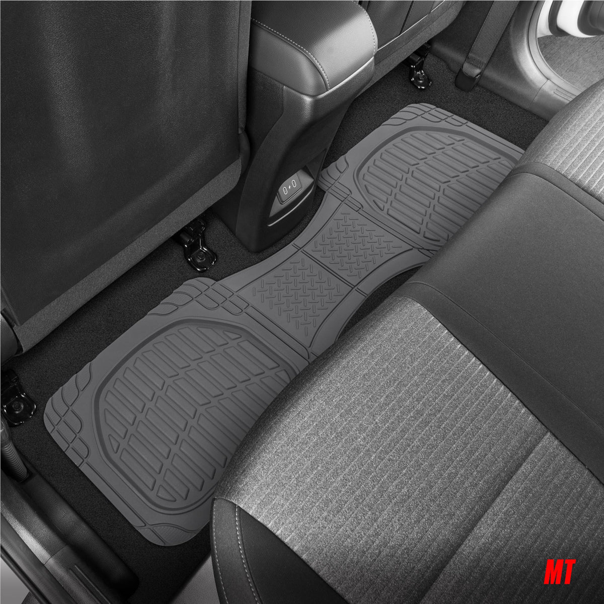 MotorTrend 4-Stück FlexTough Deep Dish Vorderbodenmatten, Hinterbodenmatte und Trunk / Cargo Mat - Heavy Duty, All Weather, Trim to Fit