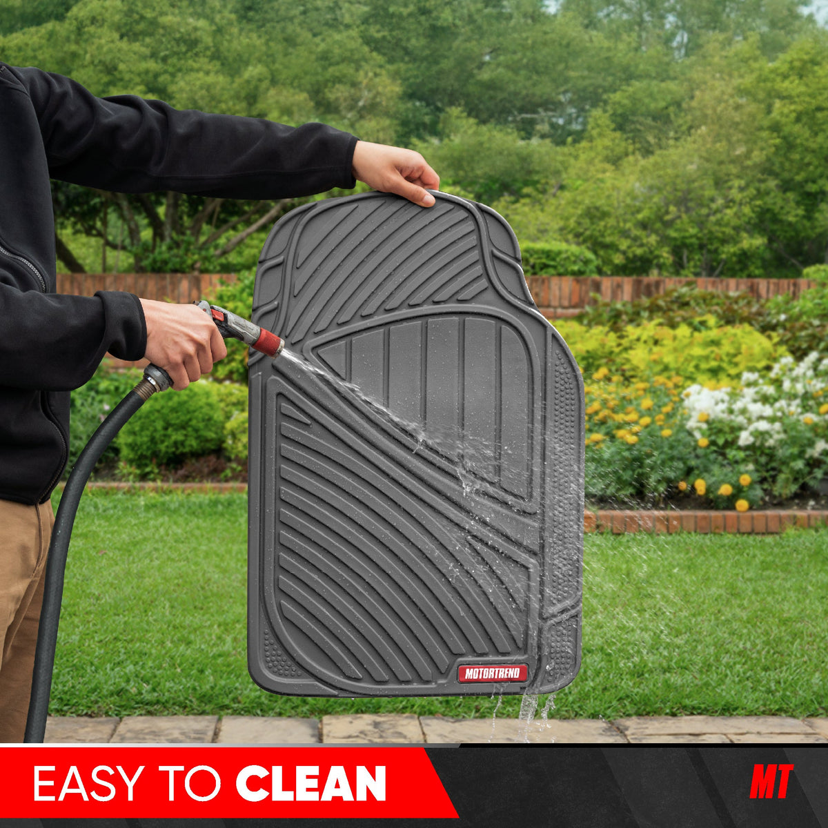MotorTrend 4-Piece 3-Rows Extra-High Ridgeline Vorderbodenmatten, Mittelbodenmatte und Hinterbodenmatte
