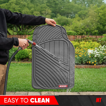 MotorTrend 4-Piece 3-Rows Extra-High Ridgeline Vorderbodenmatten, Mittelbodenmatte und Hinterbodenmatte