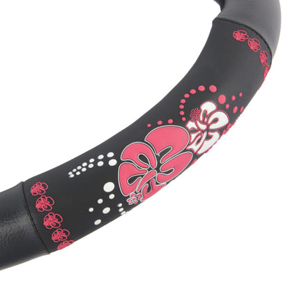 BDK Pink Hawaiian Flowers Lenkrad Abdeckung (Fits 14.5' - 15.5')