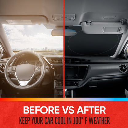 MotorTrend 1-Piece Universal Pop-Up Sunshade (68' x 35')