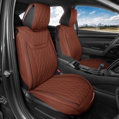 MotorBox 11-Piece Ranch Edition Premium Faux Leather Diamond Stitched Cushion Vordersitz- und Rücksitzabdeckungen