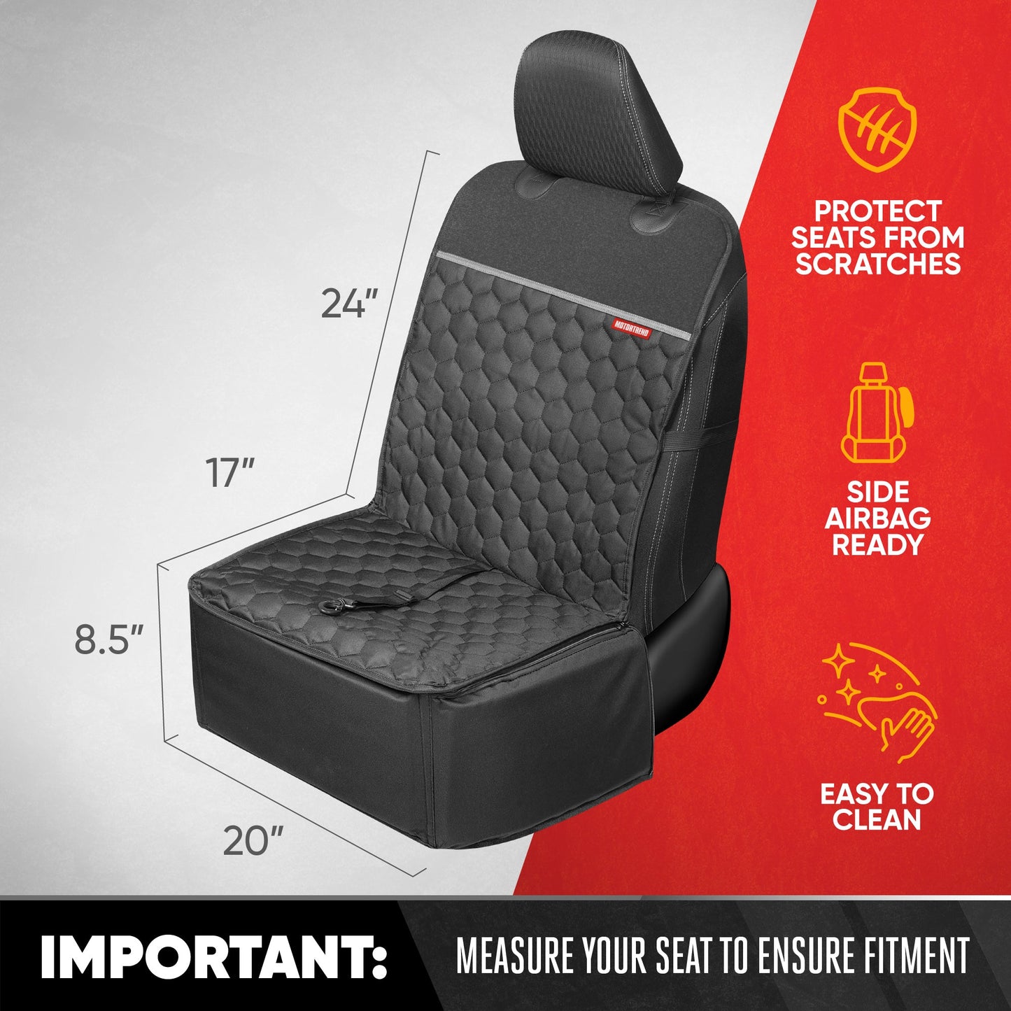 Motor Trend Dog Car Seat - 2 in 1 wasserdichter Faltbarer Bucket Style Truck Dog Booster für mittelgroße und kleine Hunde - Pet Car Protector & Pet Anxiety Seat - Universal Fit für Autos, LKW und SUV