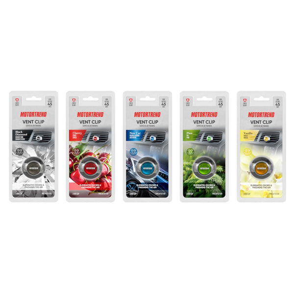 Motor Trend AF-301 (2 Count) Car Air Freshener Vent Clip für Car Truck Van SUV, Home & Küche, langanhaltender Geruchsbeseitiger, Duftölduft-Diffusor - Duft Black Diamond, 2 Count