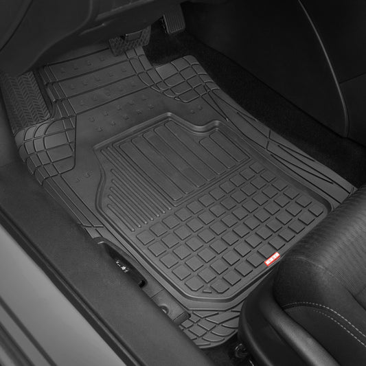 MotorTrend 4-Piece FlexTough Deep Dish Hybrid Groove Vorderbodenmatten und Hinterbodenmatten - Heavy Duty, All Weather, Trimmen Sie, um zu passen