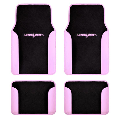 BDK 4-Piece Design Print Teppich Vorderbodenmatten und Hinterbodenmatten