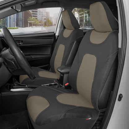 MotorTrend 2-Pack AquaShield Wasserdicht Zwei-Tone Neopren-Vordersitzabdeckungen