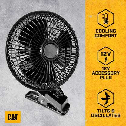 CAT 12-Volt tragbarer Clip-On-Lüfter mit oszillierendem Design