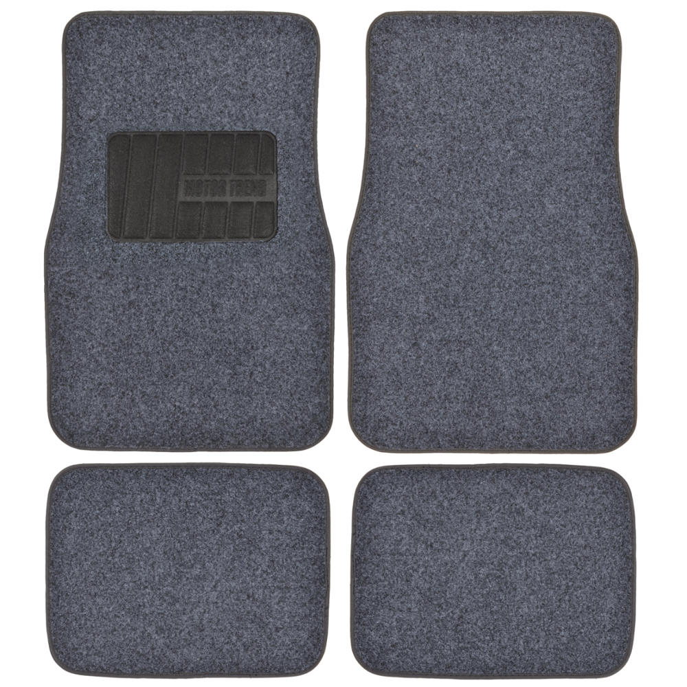 MotorTrend 4-Piece FatRug Premium Teppich Vorderbodenmatten und Hinterbodenmatten mit Fersenpolsterung
