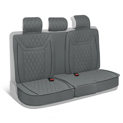 MotorBox 7-Piece Ranch Edition Premium Faux Leather Diamond Stitched Cushion Rücksitzbezüge