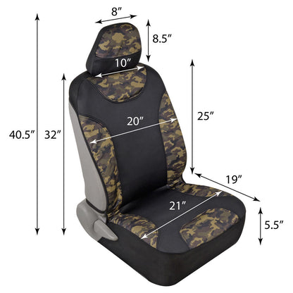 BDK 2-Pack Camo Zwei-Tone Wasser-sichere Vordersitzbezüge