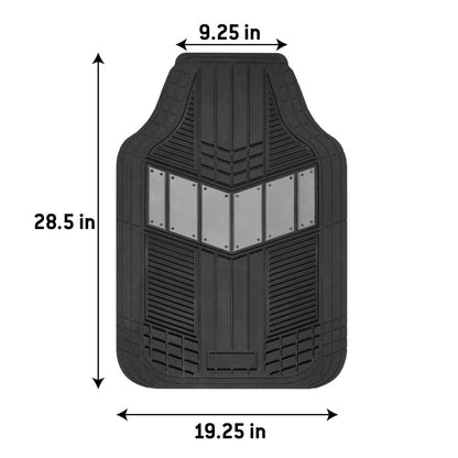 MotorTrend 4-Piece DualFlex Deep Drainage Kanäle Vorderbodenmatten und Hinterbodenmatten - Heavy Duty, All Weather, Trimmen Sie, um zu passen