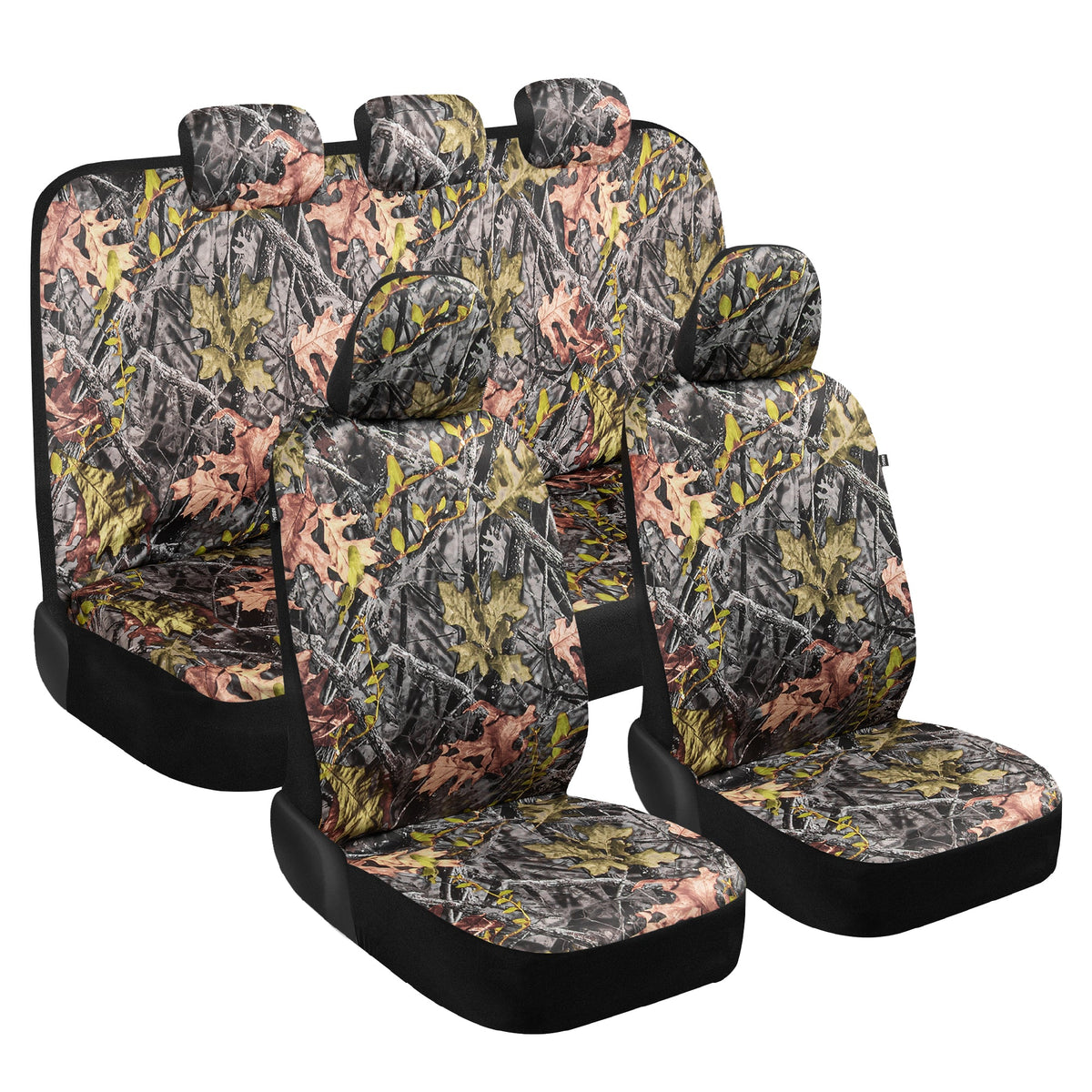 BDK 9-Piece Forest Floor Camo Vordersitz- und Rücksitzabdeckungen