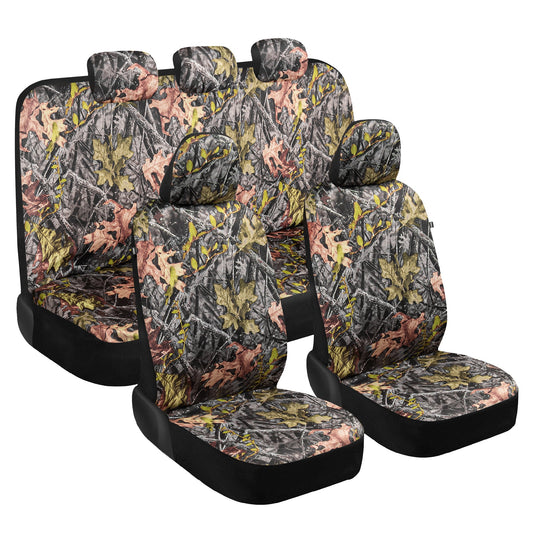 BDK 9-Piece Forest Floor Camo Vordersitz- und Rücksitzabdeckungen
