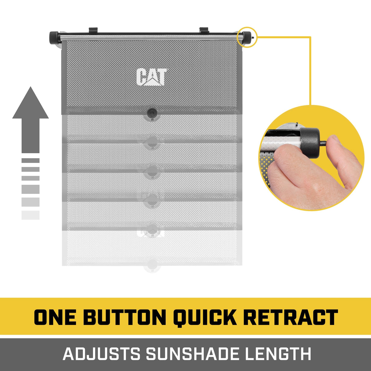 Raupe UVProtect Sonnenschirm für Auto-Seitenfenster, UV-Schild für Säugling Baby All Passagiere, Universal & Retractable Pull-Down Roller Sunshade, passt Auto Auto Limousine SUV Truck Van 14x19in (CAAS-030)