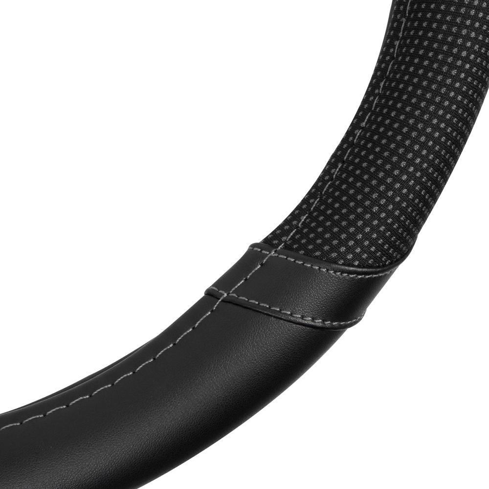 MotorTrend gepunktete Polyester Comfort Grip Lenkradabdeckung (Fits 14.5' - 15.5')
