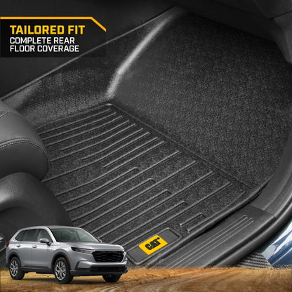 CAT® JustFitTM 3D Custom Fit Fußbodenmatten für Honda CRV 2023, 2026 - Heavy Duty Floor Liner Protection Laser gemessen, Honda CRV Zubehör, Car Liner