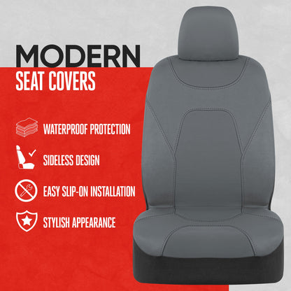 MotorTrend 2-Pack AquaShield Wasserdicht Zwei-Tone Neopren-Vordersitzabdeckungen