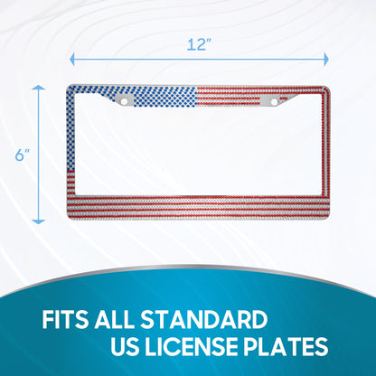 BDK Heavy Duty Rust-Proof Stainless-Steel Metallplattiertes Kennzeichen Rahmen Universalgröße für PKW SUV