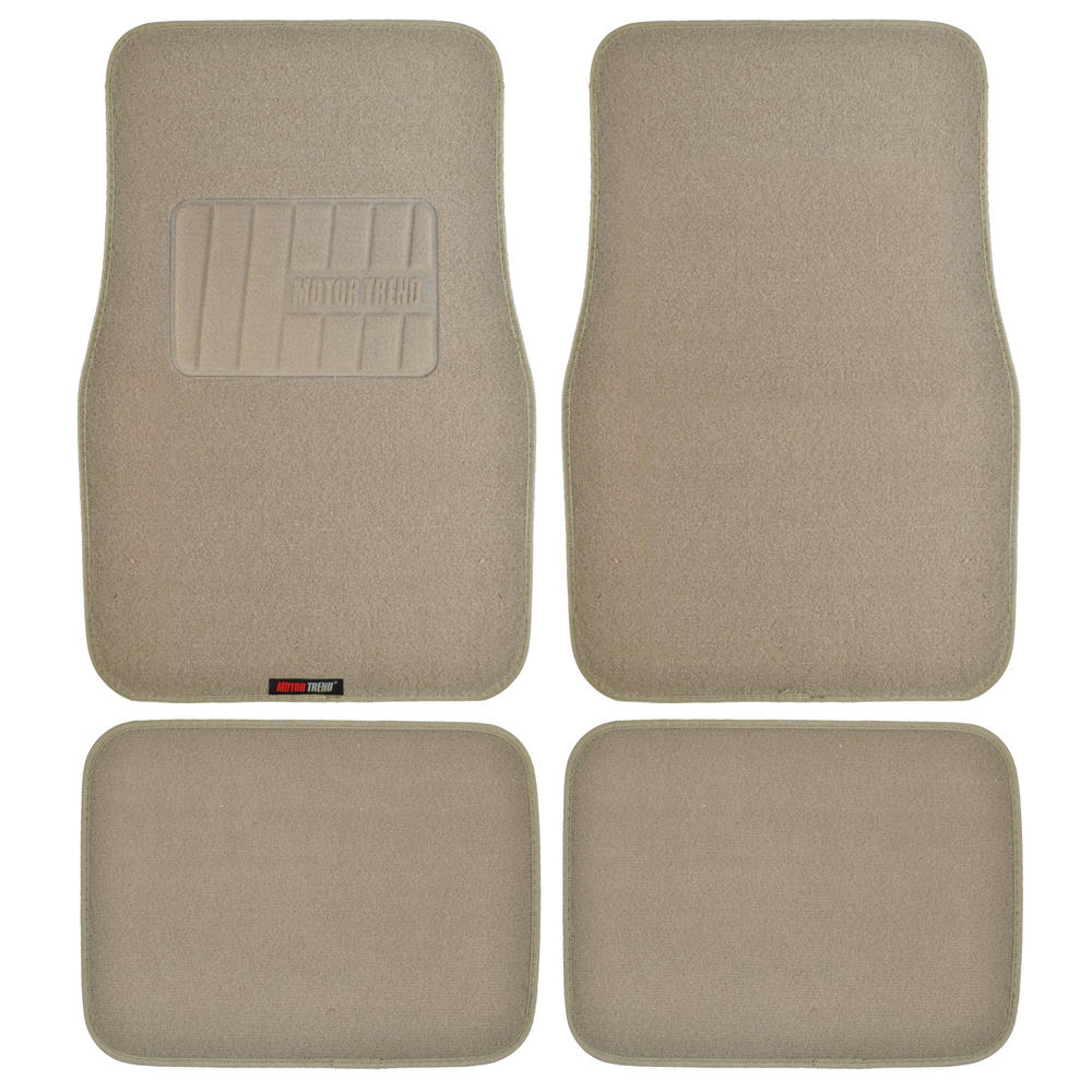 MotorTrend 4-Piece FatRug Premium Teppich Vorderbodenmatten und Hinterbodenmatten mit Fersenpolsterung