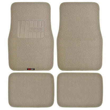 MotorTrend 4-Piece FatRug Premium Teppich Vorderbodenmatten und Hinterbodenmatten mit Fersenpolsterung