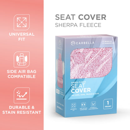 Carbella 2-Pack Plüsch Sherpa Fleece Vordersitzbezüge