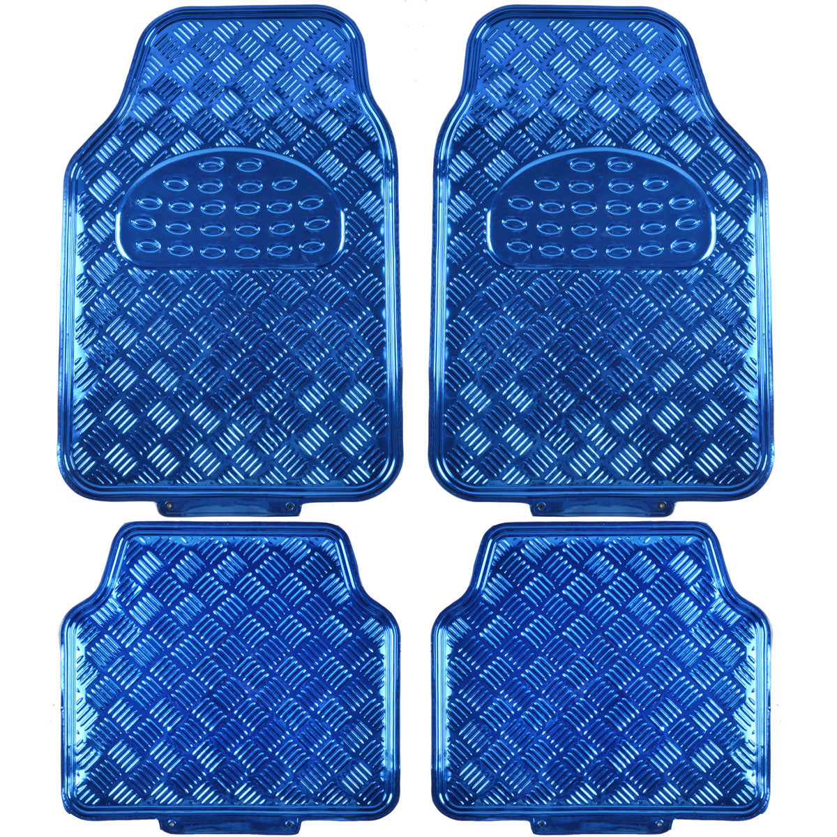 BDK 4-Piece Translucent Centered Cushioned Grip Pad Vorderbodenmatten und Hinterbodenmatten - Heavy Duty, All Weather