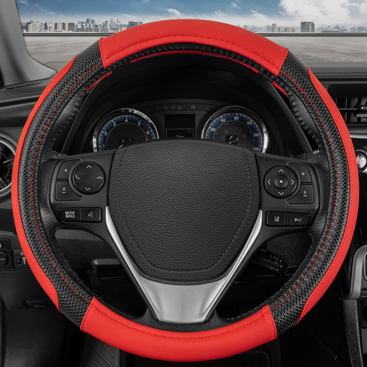 MotorTrend GripTech verbesserte Traktion Lenkrad Abdeckung (Fits 14.5' - 15.5')