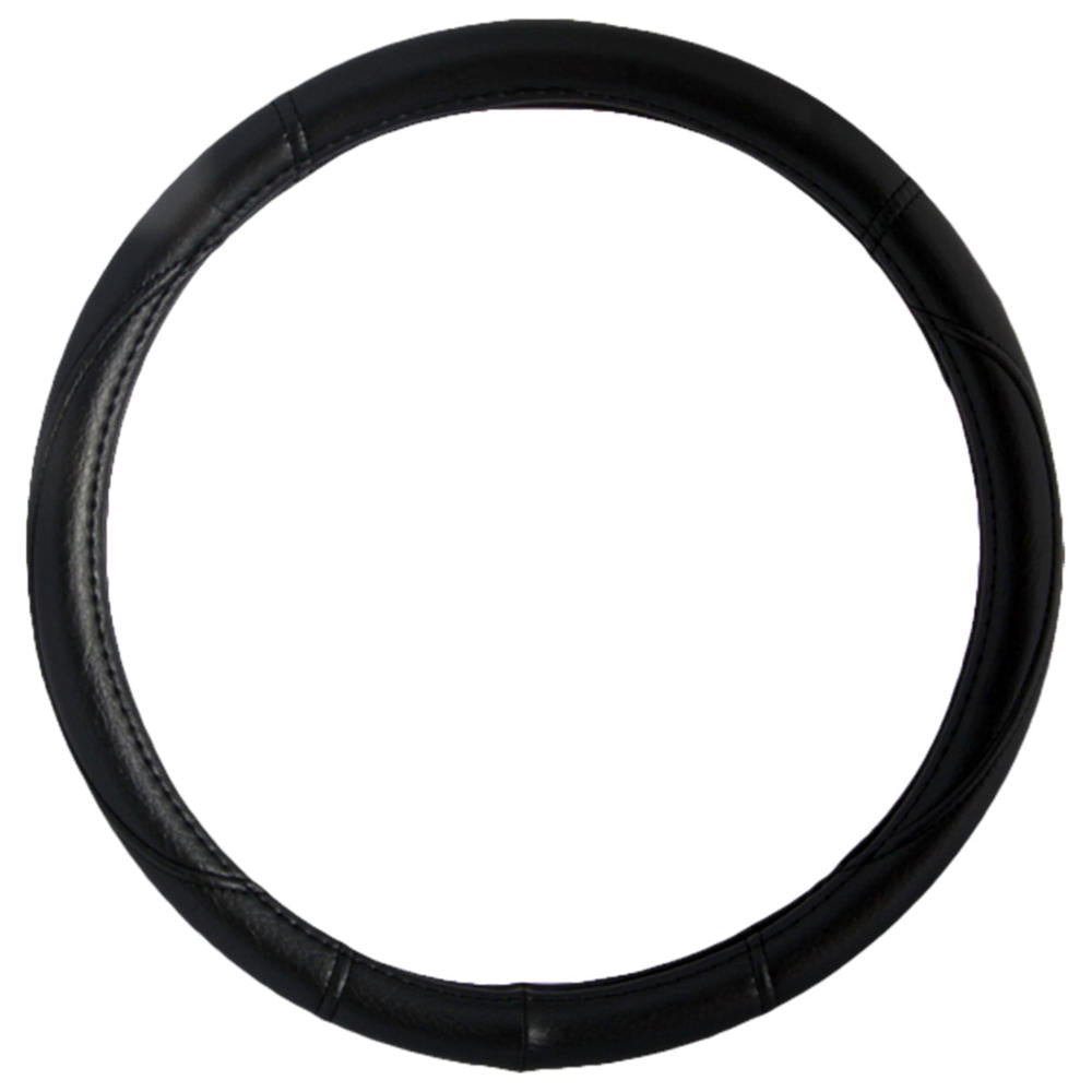 BDK Faux Leather Ergonomic Grip Steering Wheel Abdeckung (Fits 14.5' - 15.5')