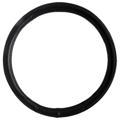 BDK Faux Leather Ergonomic Grip Steering Wheel Abdeckung (Fits 14.5' - 15.5')