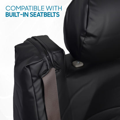 BDK 2-Pack Premium Faux Leder Vordersitze mit integrierten Sicherheitsgurtabdeckungen