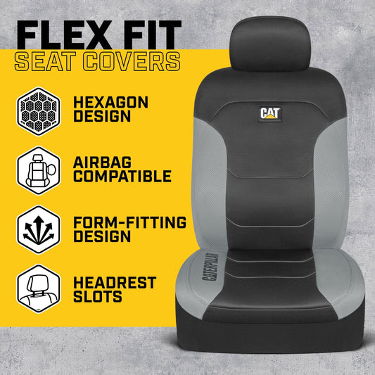 CAT 2-Pack FlexFit Vordersitzbezüge mit Hexagonal Design