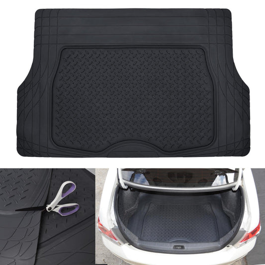 MotorTrend Utility Trunk / Cargo Liner Mat - Heavy Duty, All Weather, Trim to Fit