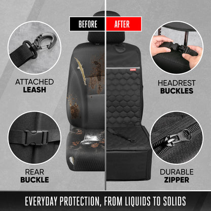 Motor Trend Dog Car Seat - 2 in 1 wasserdichter Faltbarer Bucket Style Truck Dog Booster für mittelgroße und kleine Hunde - Pet Car Protector & Pet Anxiety Seat - Universal Fit für Autos, LKW und SUV