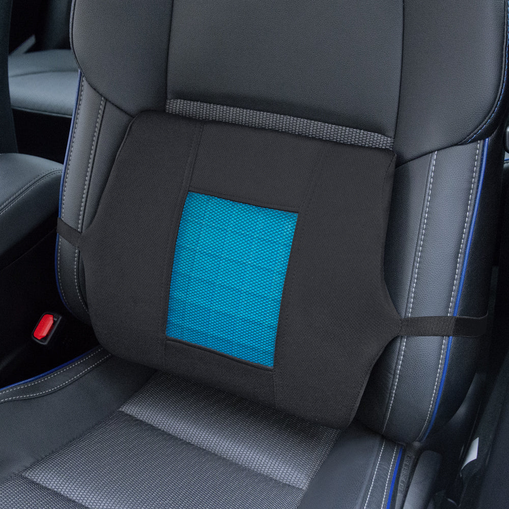 Motor Trend Kühlung Auto Lumbal Support Cushion - Hergestellt mit Memory Foam für maximale Coccyx Komfort & Rücken Tailbone Schmerzlinderung, ideal für Auto- und Bürostühle (MTCG-100)