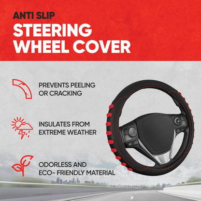 MotorTrend FlexGrip Lenkradabdeckung mit erhöhten Bump Grips (Fits 14.5' - 15.5')