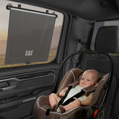 Raupe UVProtect Sonnenschirm für Auto-Seitenfenster, UV-Schild für Säugling Baby All Passagiere, Universal & Retractable Pull-Down Roller Sunshade, passt Auto Auto Limousine SUV Truck Van 14x19in (CAAS-030)