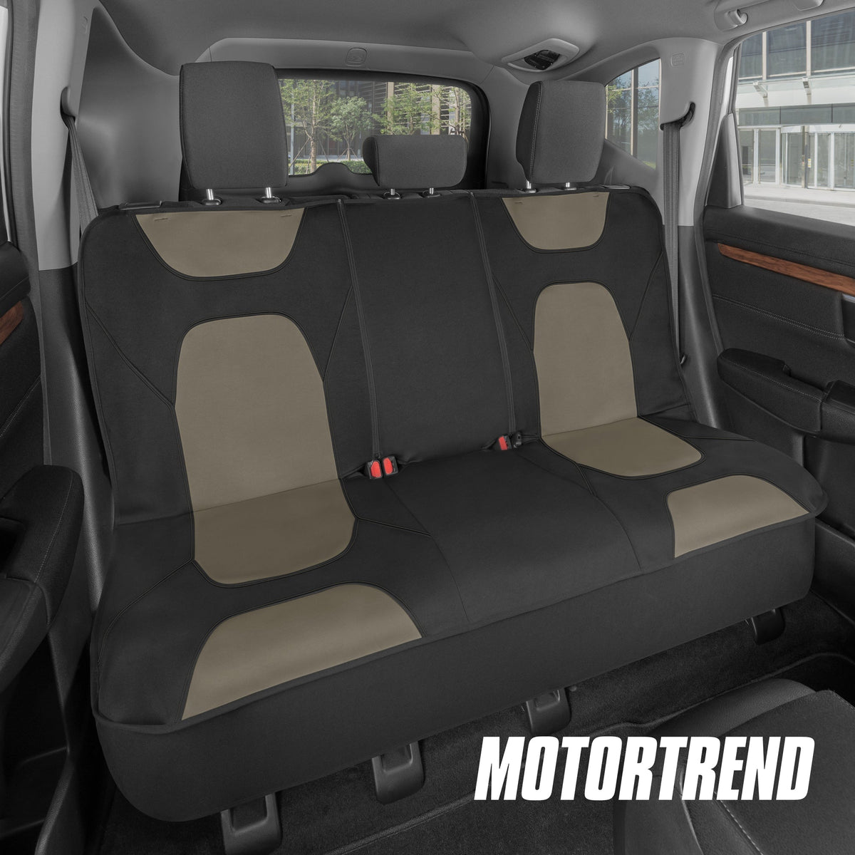 MotorTrend AquaShield Wasserdichte Zwei-Tone Neopren Rücksitz Abdeckungen